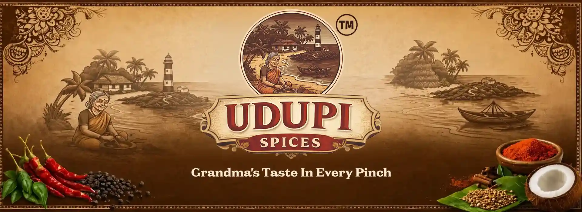 Udupi Spices authentic coastal masalas banner